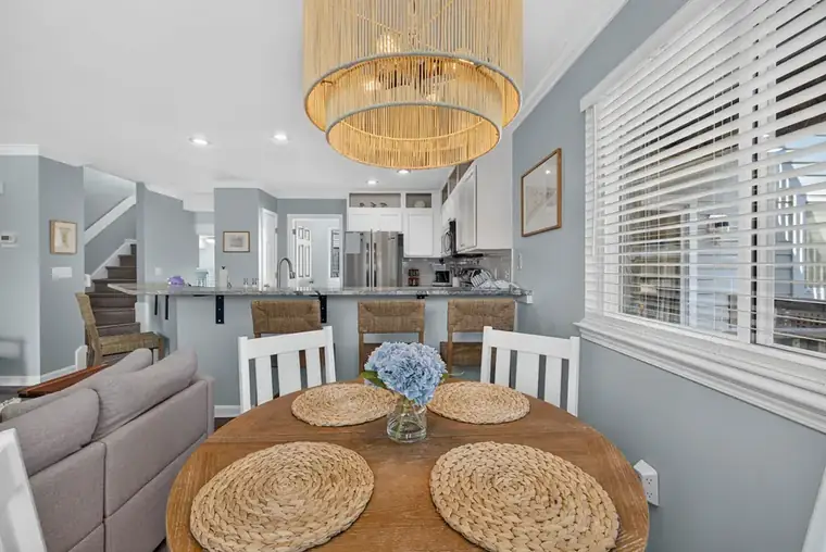Dining table seating eight